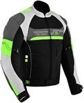 PROFIRST Motorcycle Jacket Men's Riding Textile Racing Motorbike Biker CE Armored Waterproof Jackets, Green, Large