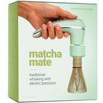 Matcha Mate Electric Powered Bamboo Whisk - Traditional Whisking with Electronic Precision - Rechargeable Portable Matcha Tea Frother, Stirrer, Mixer, Making Machine Set Accessories Kit - Macha Gift