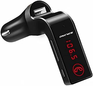 Bluetooth FM Transmitter for car,TIANSHILI handsfree Bluetooth Receiver Car Kit with Mic/TF Card/USB Drive/AUX Play for iPhone,iPad and Other Android Phones-Black