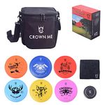 CROWN ME Disc Golf Starter Set,Disc Golf Set with 6 Discs, 1 Marker,1 Towel and Starter Disc Golf Bag Fairway Driver