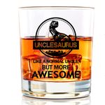 Joymaking Uncle Gifts Uncle Saurus Whiskey Glasses, Birthday Gifts for Uncle from Nephew Niece, Uncle Fathers Day Gift Best Uncle New Uncle Gifts Whiskey Gifts for Christmas Baby Shower