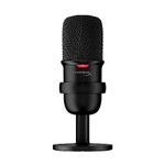 HyperX Solocast - Usb Condenser Gaming Unidirectional Microphone, For Pc, Ps4, And Mac, Tap-To-Mute Sensor, Cardioid Polar Pattern, Gaming, Streaming, Podcasts, Twitch, Youtube, Discord (Hmis1X-Xx-Bk/G, Black)