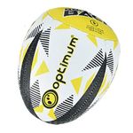 Optimum Rugby Bounce Back Solo Skills Ball - Balanced, Responsive, Accurate Handling & Kicking - Top-Performing Rebound Rugby Ball for Pro Training - 2-Ply, 410g (size 4)