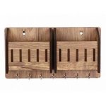 Sehaz Artworks Key Holder for Home | Wooden Key Holder for Wall | Key Stand | Key Hanger | Key Chain Holders for Wall (7 Hooks, MDF Beige)