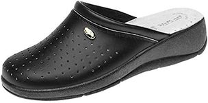 San Malo L128 DEK Leather Clog Mules Black 3 UK