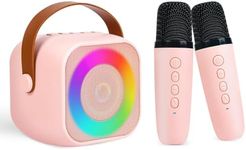 Kids Karaoke Toys Karaoke Microphone Machine for Kids, 4-12 Years Old Christmas Birthday for Girls, Karaoke Toys for Kids Boys Age 4, 5, 6, 7, 8, 9, 10, 12 +Year Old-Pink (Pink)