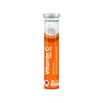 Nutrazul Vitamin C 1000mg Effervescent Tablets- Orange 20’s | 20 Days Supply | Gluten Free, Lactose Free, Sugar Free & Preservative Free | Maintains Immune Function, Healthy Skin, Bones, Cartilage, Teeth & Gums