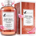 Eclat Skincare Rose Water Toner – Hydrating Toner for Face - Rosewater with Hyaluronic Acid & Aloe Vera - Alcohol Free & Skin Soothing Formula - Rejuvenating & Calming Facial Skin Care 198 ml