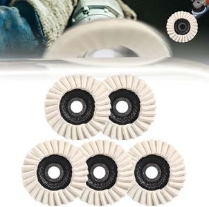 Wool Felt Flap Polishing Disc, Upgrade Wool Polishing Wheel Disc Buffing Pad, Angle Grinder Buffing Wheel Stainless Steel Polishing Kit, Felt Flap Disc Abrasives for Metal, Marble Stone (125mm, 5)