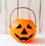 Partysanthe Acrylic Halloween Pumpkin Baskets For Kids | Halloween Pumpkin Trick Or Treat Basket | Halloween Decoration Prop Multicolor 1Pc