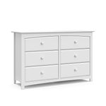 Stork Craft Kenton 6 Drawer Universal Dresser, White