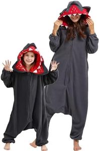DarkCom Animal Onesie for Kids,Cosplay Dog Onesie Halloween Costume Christmas Pajamas Sleepwear 4-5 T