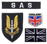 Oyster-Patch UK Army United Kingdom British Special Air Service SAS Tactical Patch Hook & Loop (Black)