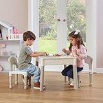 Liberty House Toys Kids 5-in-1 Activity Table and 2 Chairs Set, Grey, H450 x W510 x D540mm