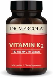 Dr. Mercola Vitamin K2-180 mcg Vitamin K2 as MK-7 - Supports Healthy Arterial Function & Heart Health - Non-GMO, Gluten-Free & Dairy-Free - 90 Capsules (90 Servings)