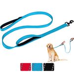 THHPET Dog Leash for Medium to Large Dogs with Two Padded Handles 5FT/6FT, Double Handle Dog Leash, Reflective Training Lead, Durable Traffic Leashes