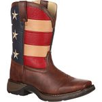 Durango Kids BT245 Lil' 8 Inch Patriotic,Brown/Union Flag,2 Little Kid