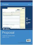 Adams Proposal Book, 2-Part with Carbon, 8.38 x 11.44 Inches, White, 50 Sheets (D8118)