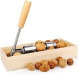 Anwenk Nutcracker Heavy Duty Nut cracker Pecan Cracker Walnut Cracker Tool with Wood Box Bowl