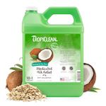 TropiClean Dog Shampoo Grooming Supplies - Medicated Itch Relief Cat & Dog Shampoo for Itchy Skin & Allergies - Derived from Natural Ingredients - Used by Groomers - Oatmeal & Tea Tree, 3.8L