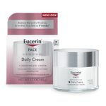 Eucerin Q10 Anti-Wrinkle Face Cream, Unscented Face Cream for Sensitive Skin, 1.7 Oz Jar