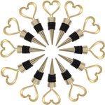 24PCS Gold Heart Wine Stopper Party Favors Bridal Shower Love Wine Bottle Stopper Wedding Anniversary Party Gifts Gold Birthday Party Gifts Souvenirs Holiday Decorations for Guests (24, Gold Heart)