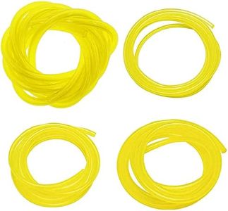 HUAZIZ 4 Pièces Tuyaux d'Essence Longueur 2 m Universel Tuyau de Conduite de Carburant Outils de Jardin Jaune Transparent pour Souffleur Coupe-bordure Tronçonneuse Tondeuse à Gazon Accessoires