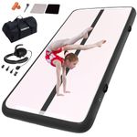 Inflatable Gymnastics Track Air Tumbling Mat 10ft 13ft 16ft 20ft 4inch Thick Tumble Track Air Gymnastic Training Equipment for Kids Yoga/Water/Dance (3m,black)