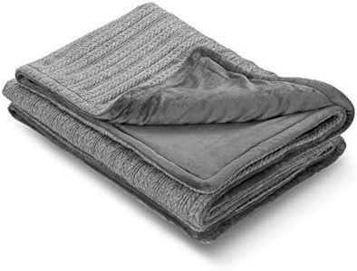 medisana HB 680 Couverture chauffante en peluche, couverture en peluche en tricot avec arrêt automatique, lavable, 3 réglages de température 160 x 120 cm, aspect réversible à 2 couleurs