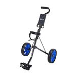 KVV Adjustable 2-Wheel Golf Cart for Juniors from 3 to 10 Years Old（Black/Blue