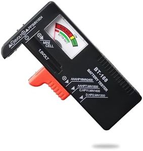 Dlyfull Tester per batteria, semplice tester universale per batterie AA AAA C D 9 V, misuratore di batteria veloce per batteria da 9 V/1,5 V e batterie a bottone