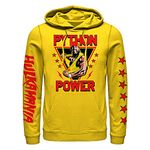 WWE Superstar Hulk Hogan Hoodie - Hulkamania - Mens World Wrestling Champion Costume Hoodie Sweatshirt, Yellow, Medium