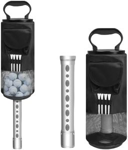 Shag Bag for Golf Balls Golf Ball Retriever, Durable Aluminum Shag Tube Golf Ball Shagger, Detachable Collector and Portable Pocket Storage Picker (Holds 70 Balls)