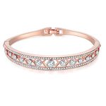 Jewels Galaxy Stylish Rose Gold Plated Bracelet Jewellery for Women (SMNJG-BNNG-3123)