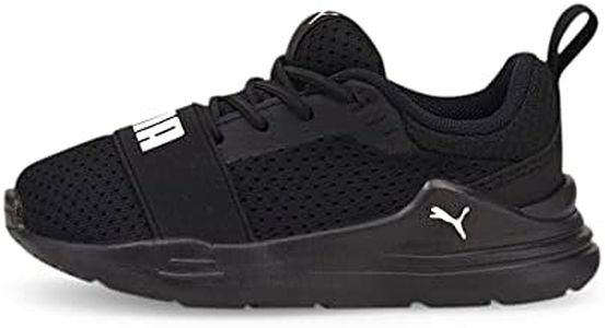 Puma Unisex Kids Puma Wired Run Ac Inf Sneakers, Puma Black-Puma White, 23 EU