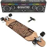 Skatro Drop Through Longboard Skateboard Freeride - Includes T-Tool