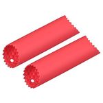 uxcell 2Pcs Garlic Peeling Tube, Silicone Garlic Peeler Roller Keeper Skin Remover Non Slip for Useful Kitchen Tools, Red