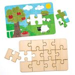 Baker Ross AW602 Wooden Jigsaw Puzzles (Pack of 8)