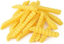 Hagao Fake French Fries Wave Shape Simulation Artificial Food Play Food Model Kitchen Decoration 20 pcs