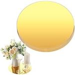 Thyle 12 Pcs Acrylic Round Mirrors for Centerpieces Circle Mirrors Candle Plates for Wall Wedding Table Centerpieces Round Mirror Tray for Baby Shower Party Christmas, 10'' Thickness 1 mm