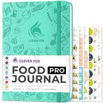 Clever Fox Food Journal Pro – Diet & Wellness Planner for Women & Men – Weight Loss Diary with Calorie Tracker – Food Log for Tracking Meals, Exercise & Weightloss - Undated, 7" x 10" Turquoise