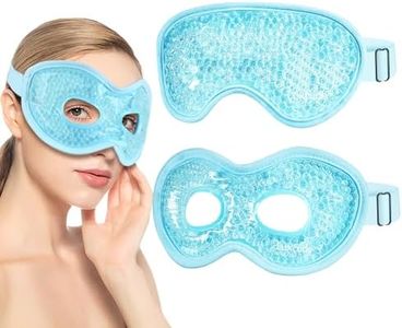 Luxtude Gel Eye Mask 2PCS, Reusable Cooling Masks for Sleeping, Hot Cold Ice Pack, Frozen Compress Puffiness/Dark Circles/Headaches/Migraines/Eye Bags/Stress Relief (Blue) 2000 counts