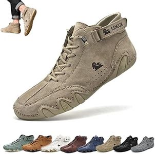 Botas Altas De Velcro De Gamuza Hechas A Mano Italianas - Zapatos Becks Hombres Zapatillas De Deporte Casuales De Gamuza Impermeables, Botas Altas Chukka Transpirables Antideslizantes For Hombres Al A