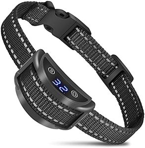 Dog Bark Collar, Smart Anti Bark Collar with 5 Sensitivity Levels, Waterproof Barking Collar with Beep Vibration and Optional Shock, Automatic No Bark Collars for Large Medium Dogs