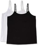 Amazon Essentials Women's Camisole (Available in Plus Size), Pack of 2, Black/White, XL Plus