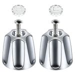 Enhon Faucet Handles, 2 Piece Hot and Cold Faucet Knobs Compatible with Price Pfister Verve Tub Shower, Include 2 Faucet Handles and 2 Screws for Remodeling Trim (Chrome)