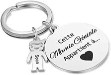 Luigi Personalized Keychain for Men Women with 1-6 Children Charms Custom Keyring Family Keychain Engraved Gifts for Mom Father Birthday (1) | Stainless Steel