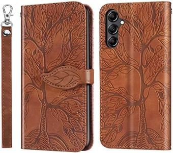 CXTCASE Samsung Galaxy A14 4G / A14 5G Case PU Leather Folio Flip Cover with Card Slots, Magnetic Wallet Phone Case for Samsung Galaxy A14 5G - Brown