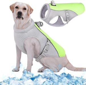 Kuoser Dog Cooling Vest, Evaporative Cooling Coat for Dogs, Breathable Pet Cooling Jacket, Safety Reflective Puppy Ice-Cooling Harness Coat, Sun-Proof Dogs Summer Cooler Vest for Outdoor Activity