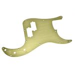 Dopro 13 Hole Modern-Style Metal Aluminium Anodized Precision Bass P Bass Pickguard Fits American Fender P Bass Gold